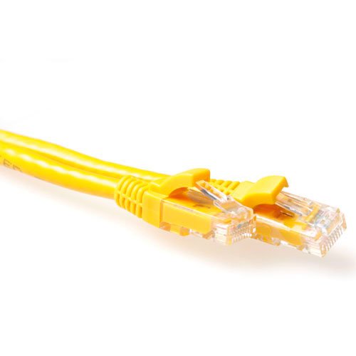 Yellow 15 Meter U UTP CAT.6 Patch Cable Snagless With RJ45 Connectors