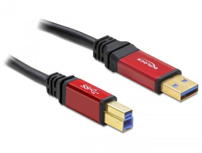 Delock USB Cable 3.0 Typ-a Male USB 3.0 Typ-b Male 1M Premium — image 1
