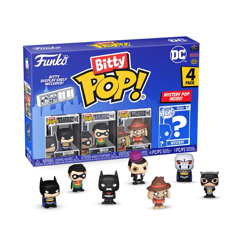 Blister 4 Figuras Bitty Pop DC Comics Batman