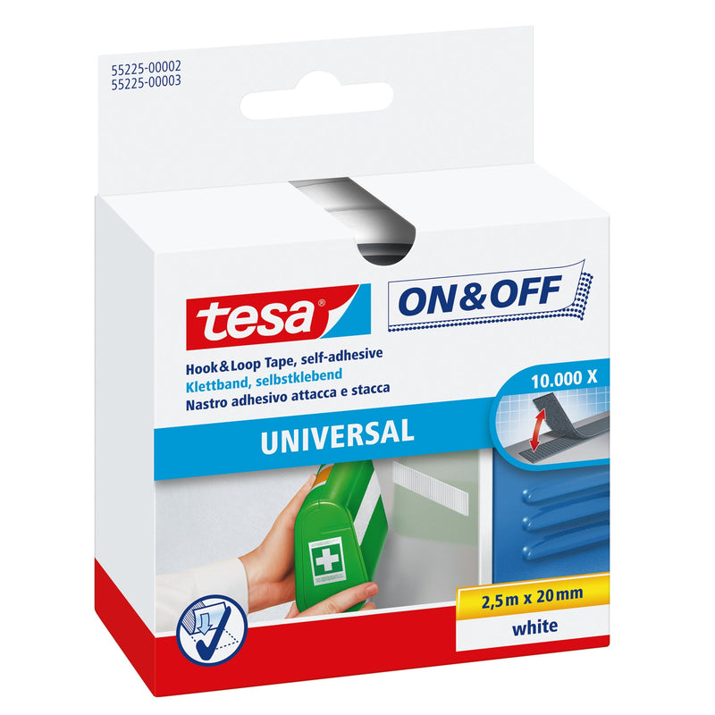 Tesa 55225-02 Velcro White 1 Pieces