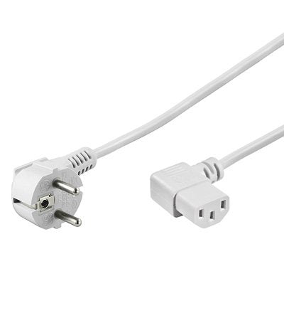 Goobay Cable Aparatos Frí Or C13, 2 Metres White Acodado Ambos Lados 95424