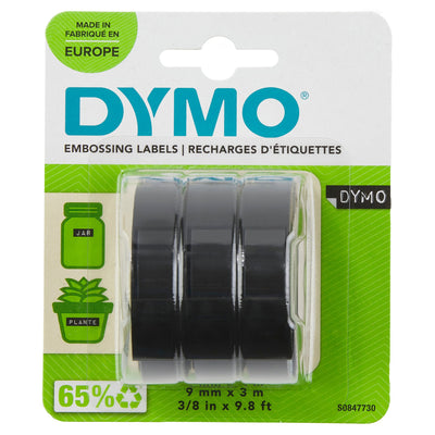 Dymo Tape Tradicional 84773, 9MMX3M Black Blister 3 Units — image 1
