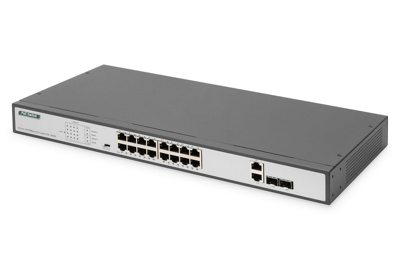Digitus Switch 16-PORT 10 100 250W PoE Unmanaged Black