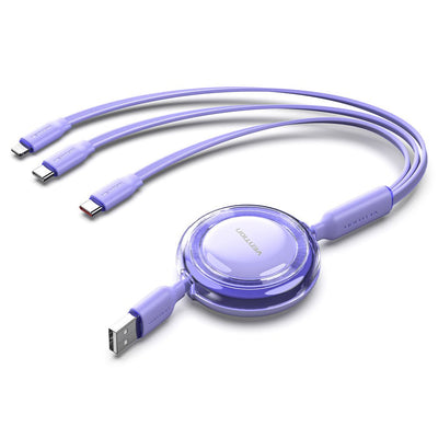 Vention USB Cable Type-c 2.0 5A Trjpbe USB Type-c Male 3x USB Type-c Male Up To 100W 480Mbps 1.1M Pink — image 1