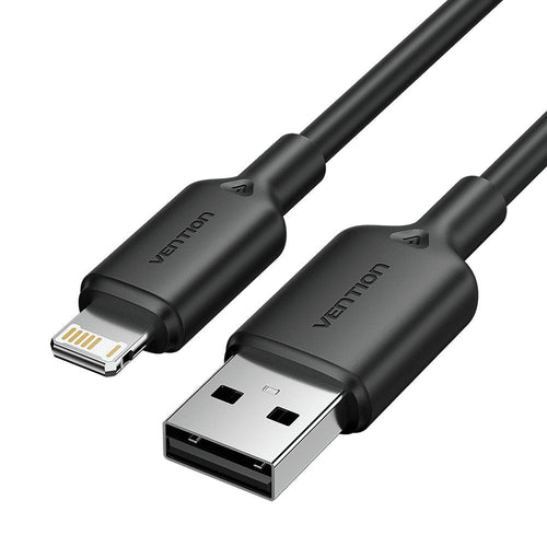 Vention USB Cable 2.0 Lightning Lambf USB Male Lightning Male 480Mbps 1M Black — image 1