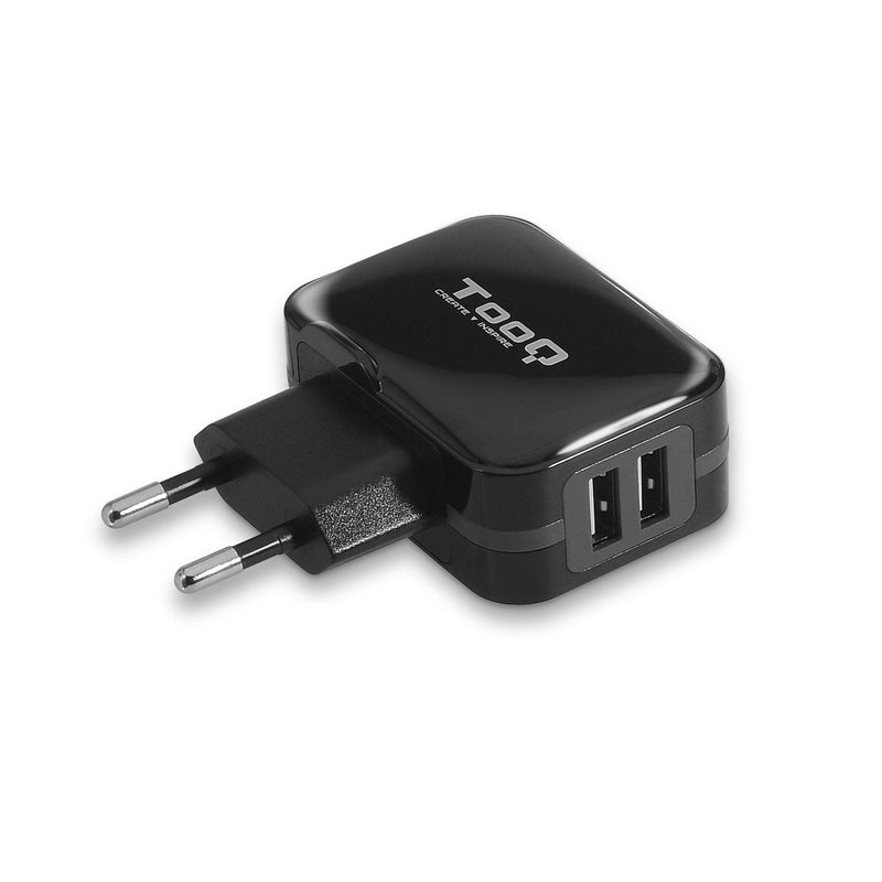 TooQ Wall Charger 2x USB 2.0 - Tecnologia Ai - Black