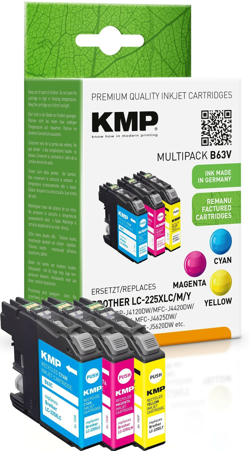 Kmp Cartridge Brother LC225XL C/M/ And Multip. 3X1200S. B63V