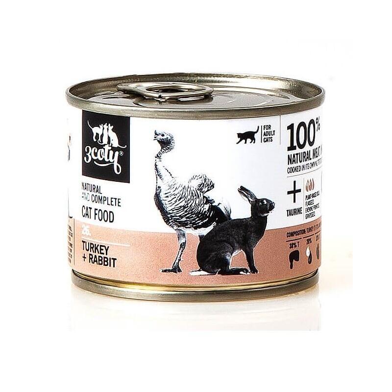 3COTY Turkey + Rabbit For Adult Cats 180G