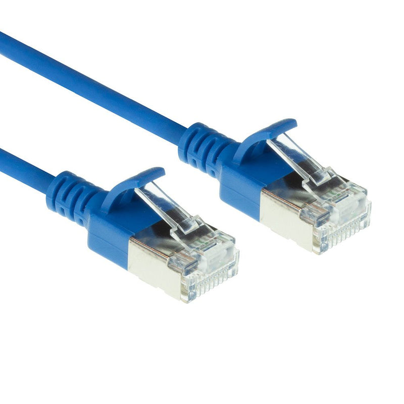 Blue 5 Meter Lszh U FTP CAT.6A Datacenter Slimline Patch Cable Snagless With RJ45 Connectors