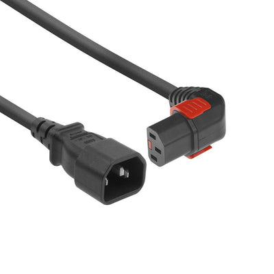 Powercord C14 - C13 IEC Lock (down Angled) Black 3M, PC2052 — image 1
