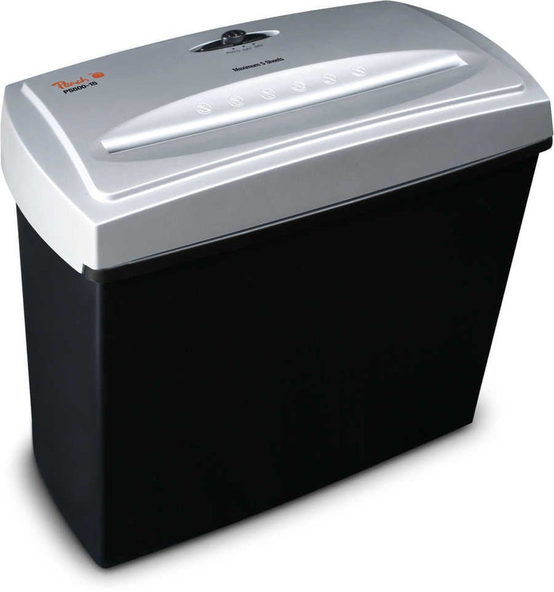 Paper Shredder Documentos With Corte Partículas Melocotón PS500-15 Black/Silver PS500-15