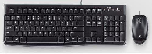 Logitech Keyboard Portugués + Mouse MK120 USB QWERTY Black 920-002547 — image 1