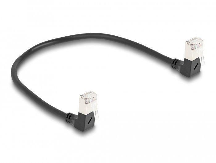 Delock Network Cable RJ45 CAT.6A S/FTP Slim 90° Unten / Unten Angular 0,25M