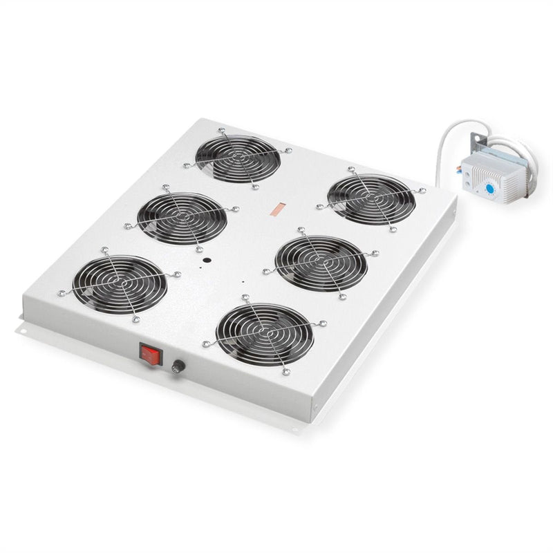Roline 19-PULGADAS Dachlftereinheit 6 Lfter, Thermostat Fr Cabinet Server Grey