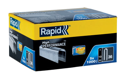 Box 5000 Staples Cable 36 10MM. 5X1000 Unid. DP 11884410 Rapid — image 1