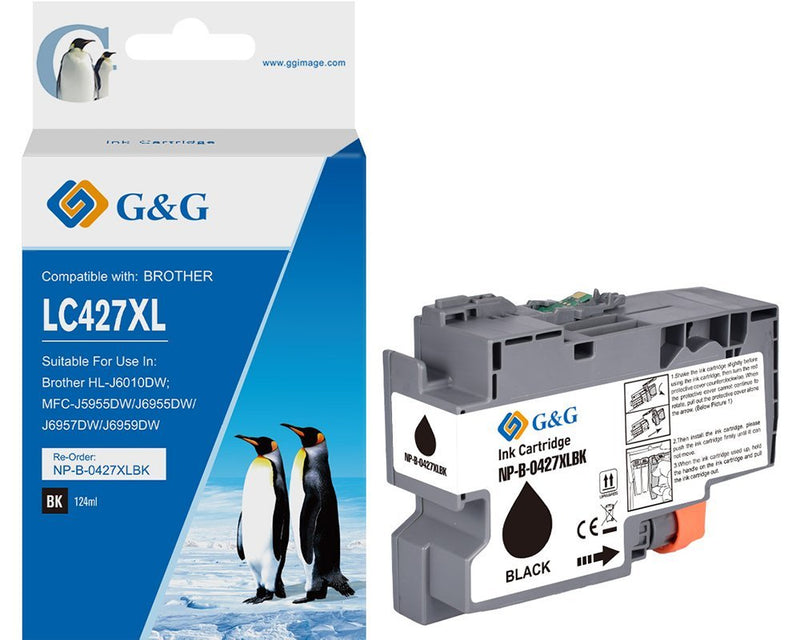 G&g Ink Compatible With Brother 427XL LC-427XLBK Black
