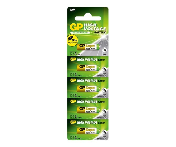 Gp Battery Alcalina 27A MN27 LR27 12V BLISTER*5