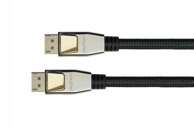 Python DisplayPort 2.0 Cable Mesh Nailon Black 2M — image 1