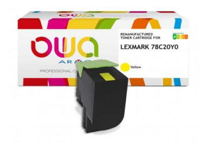 Owa Toner Compatible Lexmark 78C20Y0 Yellow (ca. 1.400 S.) — image 1