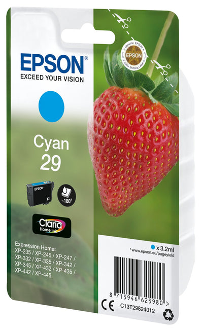 Epson Genuine Ink Nº29 Cyan Expression Home XP-235/ XP-332/ XP-335/ XP-432/ XP-435 — image 1