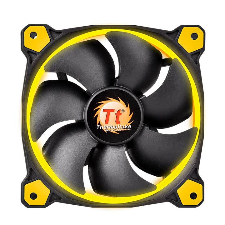 Thermaltake Fan Riing 14 LED Yellow 140X140X25, Black/Yellow CL-F039-PL14YL-A