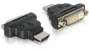 Delock Adapter HDMI a - DVI(24 + 1) St/Bu Black