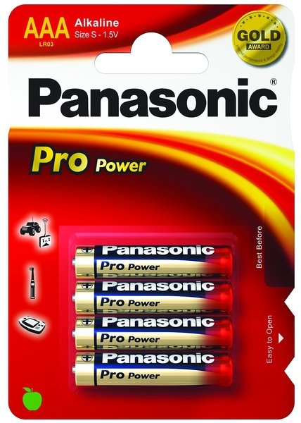 Panasonic Battery Alkalina Propower LR03 Aaa (blister 4 Batteries