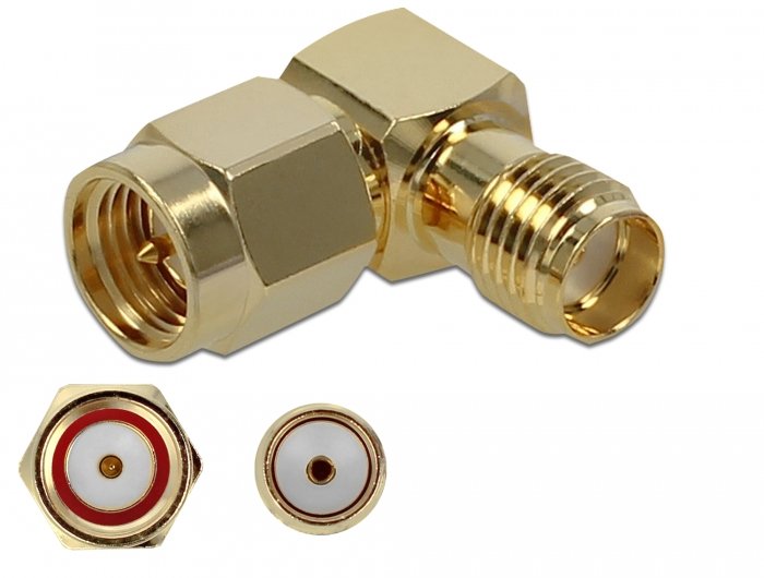 Delock Adapter Sma Connector Male a Sma Connector Female 90° 10GHZ