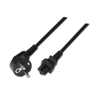 Aisens Cable Power Trebol - CEE7 Acodado M-C5/H - 1.50M - 100% Cobre Puro AWG18 - Black — image 1