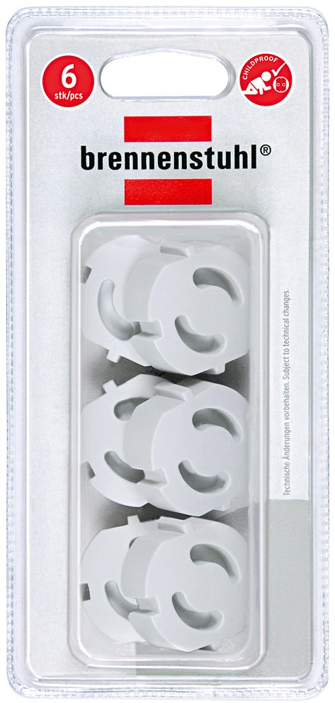 Brennenstuhl Protection Plugs Children 6 Pieces Grey — image 1