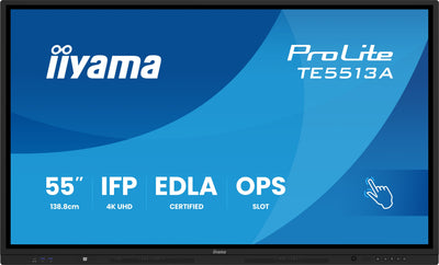 Iiyama 138,8CM 54,6 (3840X2160) Prolite TE5513A-B3AG 16:9 4K IPS 8MS HDMI DisplayPort USB-C USB LAN RS232 VESA — image 1