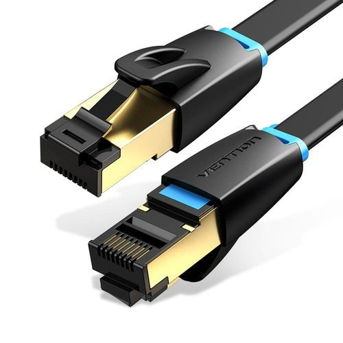Plaski Cable Sieciowy CAT.8 U/FTP Vention Ikcbg RJ45 Ethernet 40GPBS 1.5M