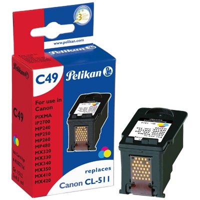 Pelikan Ink Canon C49 CL511 Tricolor Remanufactured