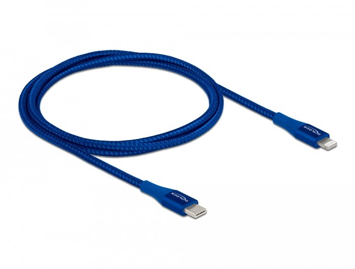 Delock 85416 Cable Connector Lightning 1M Blue