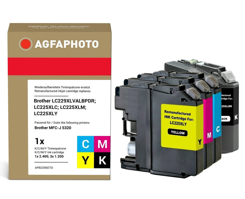 Agfaphoto APB229SETD Ink Cartridge Black Cyan Magenta Yellow