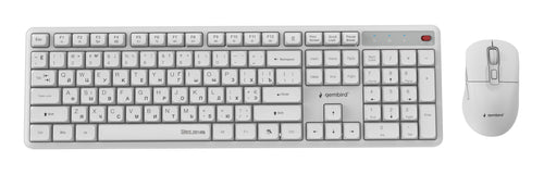 Gembird Keyboard + Mouse Wrl Cyrillic/Wht KBS-WMS-01-W-CYRL — image 1
