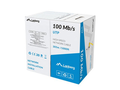 Lanberg UTP Cable CAT.5E 305M Cca Yellow — image 1