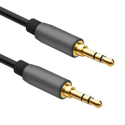Helos Cable Audio Connector 3,5MM Male/Male 3 Pin, Premium, 0,5M, Black — image 1