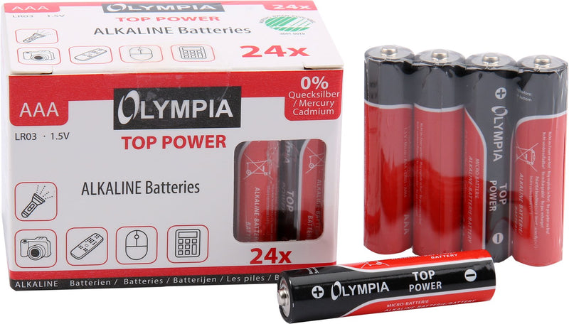 Olympia Paquete 24 Batteries Alcalinas Aaa