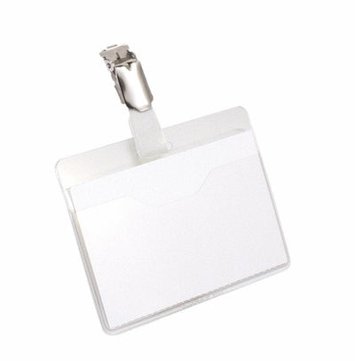 Durable Portanombres Horizontal With Clip - Fast Sustitucion Label - Transparent — image 1