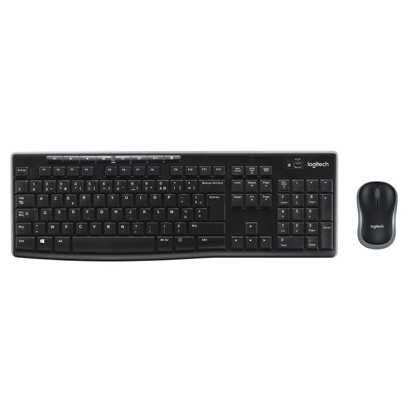 Logitech Teclado Belga Inalámbrico Combo MK270 Ratón Included USB Azerty Negro