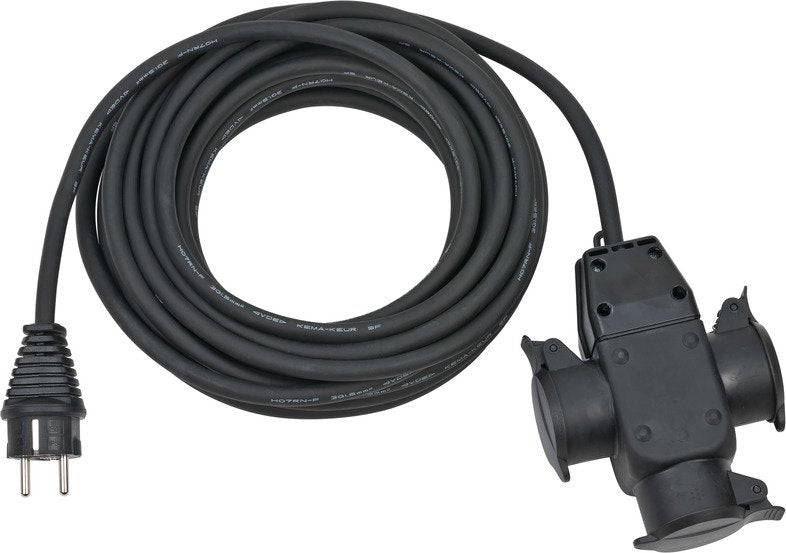 Brennenstuhl 1167810301 Base Múltiple 10M 3 Salidas AC Outdoor Black
