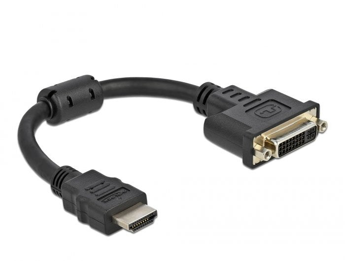 Delock Adapter HDMI Male a DVI 24 + 5 Female 4K 30 HZ 20CM
