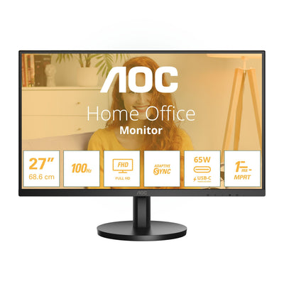 AOC Monitor 27 27B3CA2 16:09 HDMI + USB-C IPS Black Retail — image 1