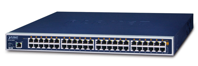 Planet HPOE2400G Switch Gestionado Gigabit Ethernet (10/100/1000) Energía Sobre Ethernet (PoE) 1U Blue