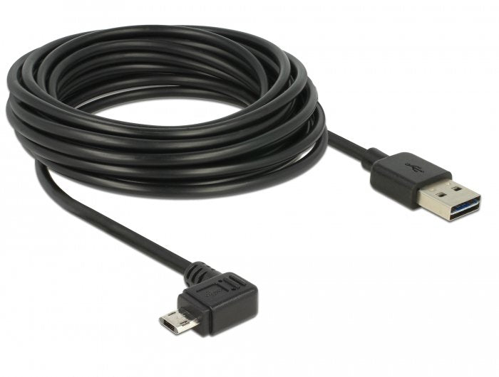 Delock Cable Easy-USB 2.0 Type a Connector Male Easy-USB 2.0 Type Micro-b Connector Male Angulado Izquierda De