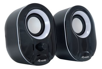 Equip Speakers 2.0 Mini 6W Rms Colour Black And White Jack 3.5 Control Volumen Alimetancion USB — image 1