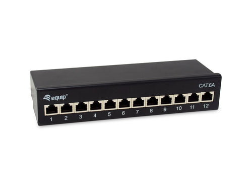 Equip Patchpanel 12x RJ45 CAT.6A FTP 1HE Premium Black — image 1