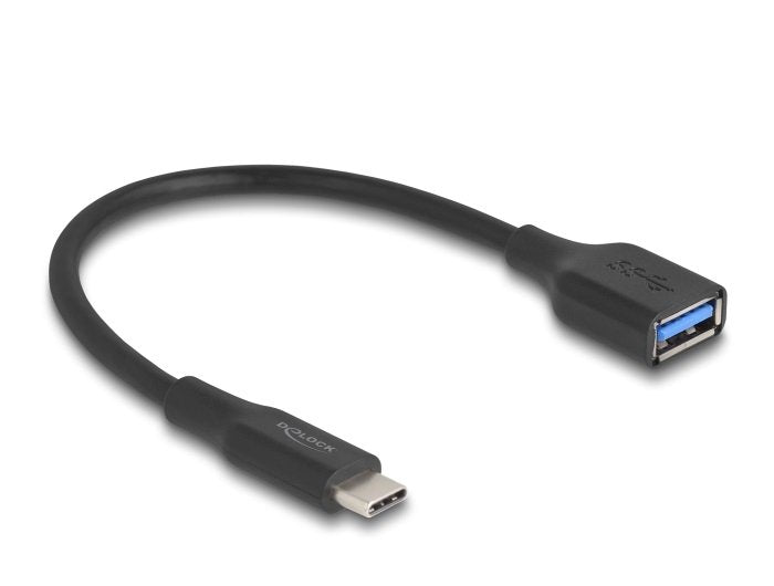 Delock 67179 Adapter USB 10Gbps USB Type-c™ Male a Female Tipo-a, 19CM 60W Qc 3.0 Black