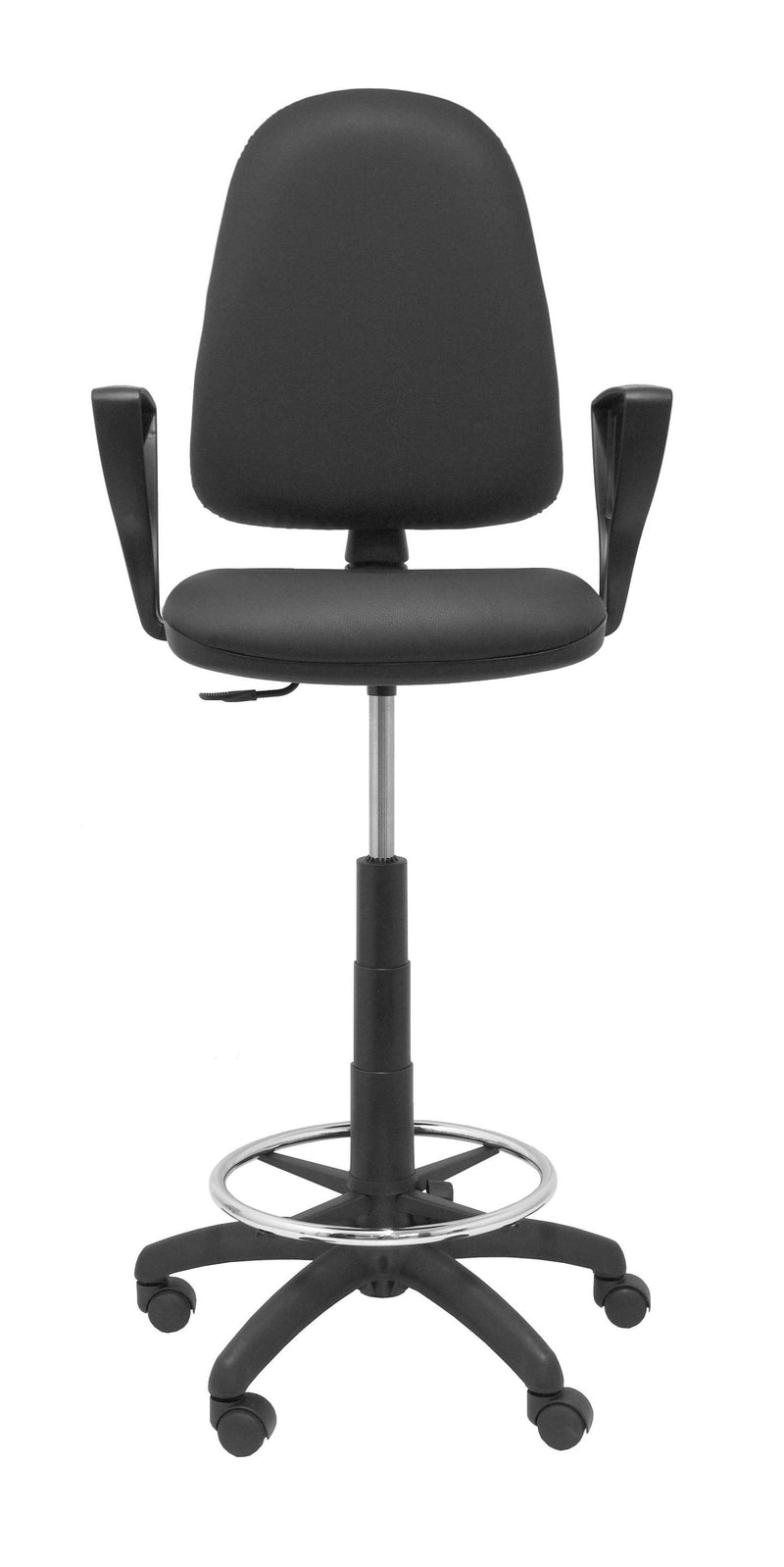 Taburete Ayna Similpiel Black With Arms